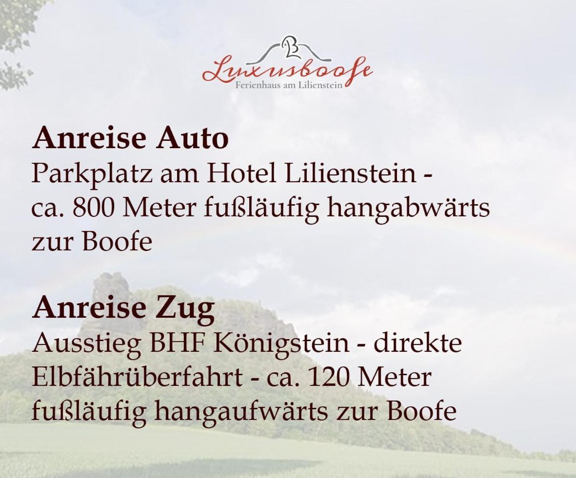 Luxusboofe - Ferienhaus Am Lilienstein 쾨닉슈타인 안 데어 엘베 외부 사진
